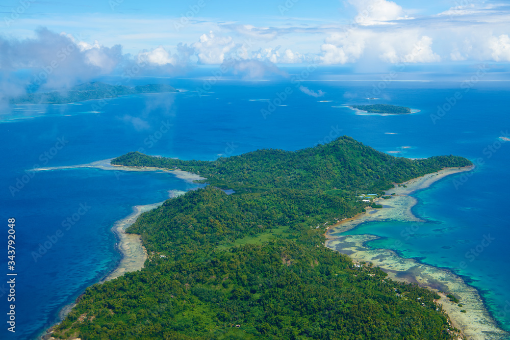 Chuuk Islands aerial view