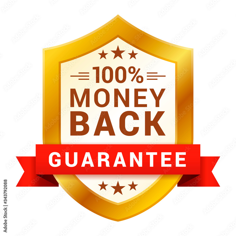 Money back badge, guarantee certificate emblem for customer Money back badge, guarantee certificate emblem for customer
