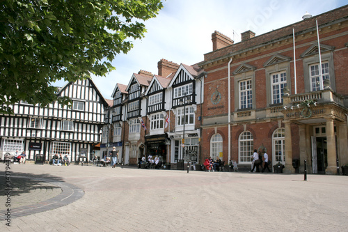 The town centre in Evesham, Worcestershire, UK photo