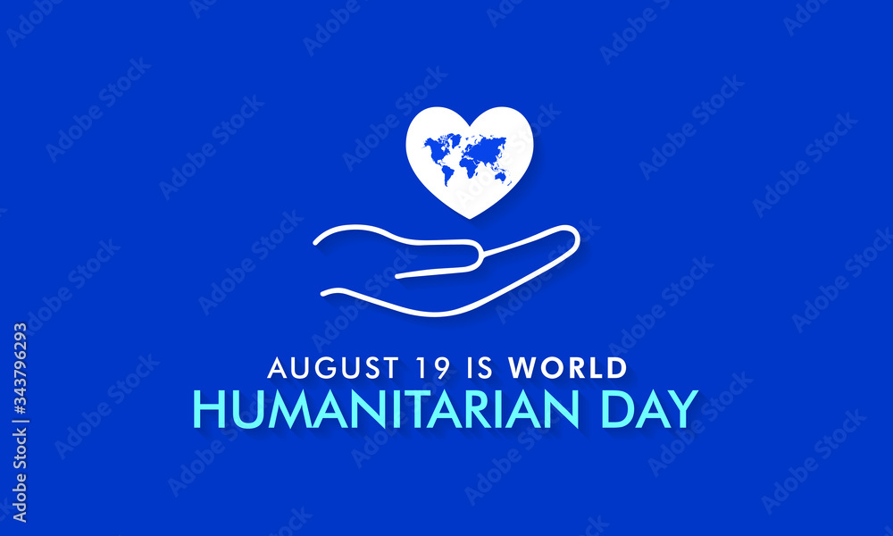 Fototapeta premium Vector illustration on the theme of World Humanitarian day observed each year on August 19th worldwide.