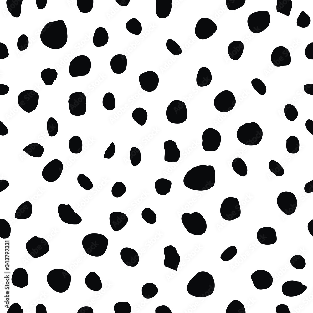 Monochromatic black and white hand drawn polka dot circle motif. Irregular layout, random composition, cool op art design style. Elegant stylish timeless vector. Classic seamless pattern with a twist. Monochromatic black and white hand drawn polka dot circle motif. Irregular layout, random composition, cool op art design style. Elegant stylish timeless vector. Classic seamless pattern with a twist.