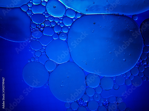 background of bubbles and circles blue tones