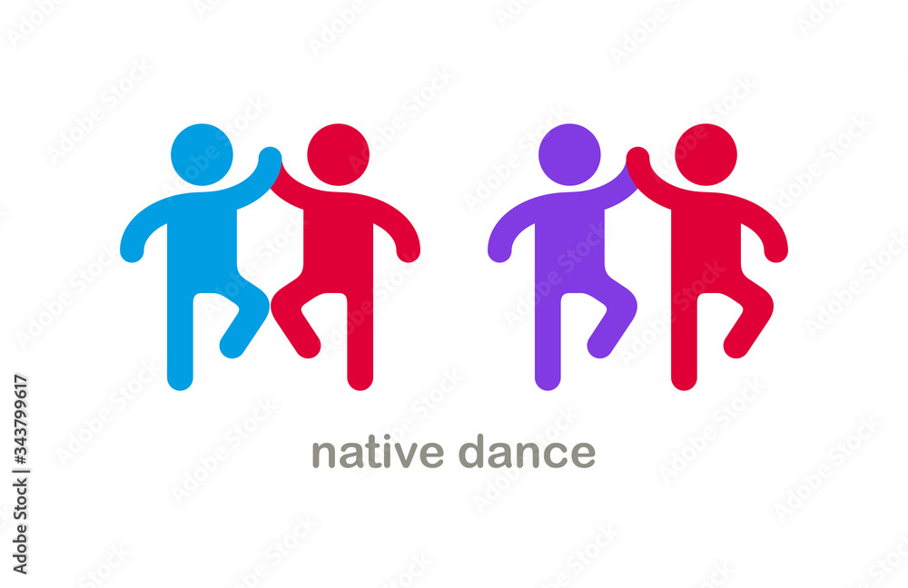 Native dances funny vector icon isolated on white, cute people comical dancing carnival traditional folklore festival. Native dances funny vector icon isolated on white, cute people comical dancing carnival traditional folklore festival.