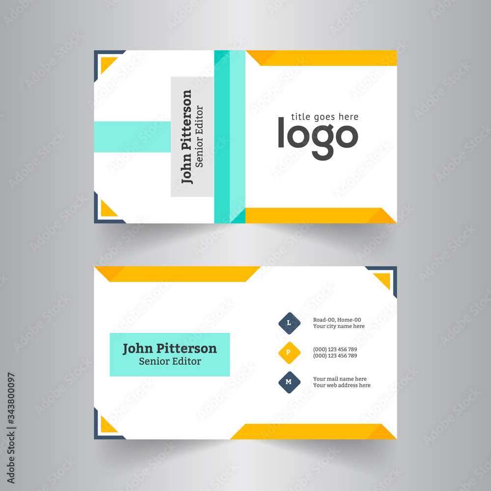 Creative business card design template. Creative business card design template.