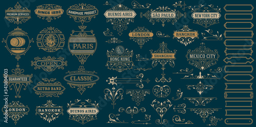 Vintage logos and elements. vector template.