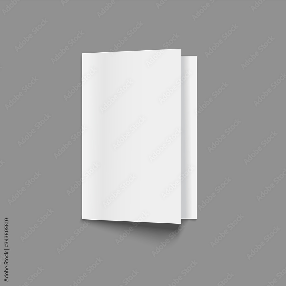 Realistic Detailed 3d Blank Flyer or Booklet Mock Up. Vector Realistic Detailed 3d Blank Flyer or Booklet Mock Up. Vector
