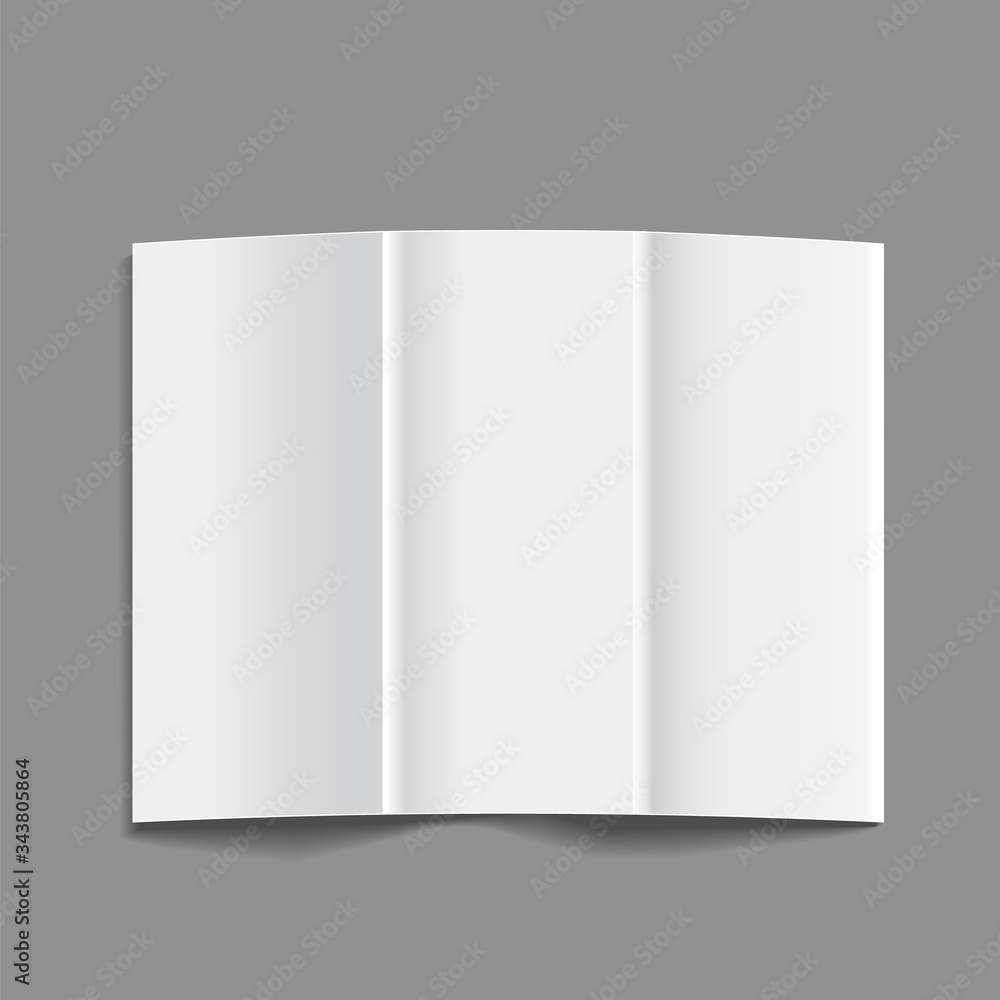 Realistic Detailed 3d Blank Flyer or Booklet Mock Up. Vector Realistic Detailed 3d Blank Flyer or Booklet Mock Up. Vector
