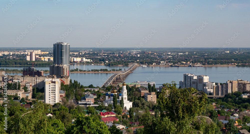 View of Saratov, Russia from Sokolovaya Mountain (southeasterly direction)