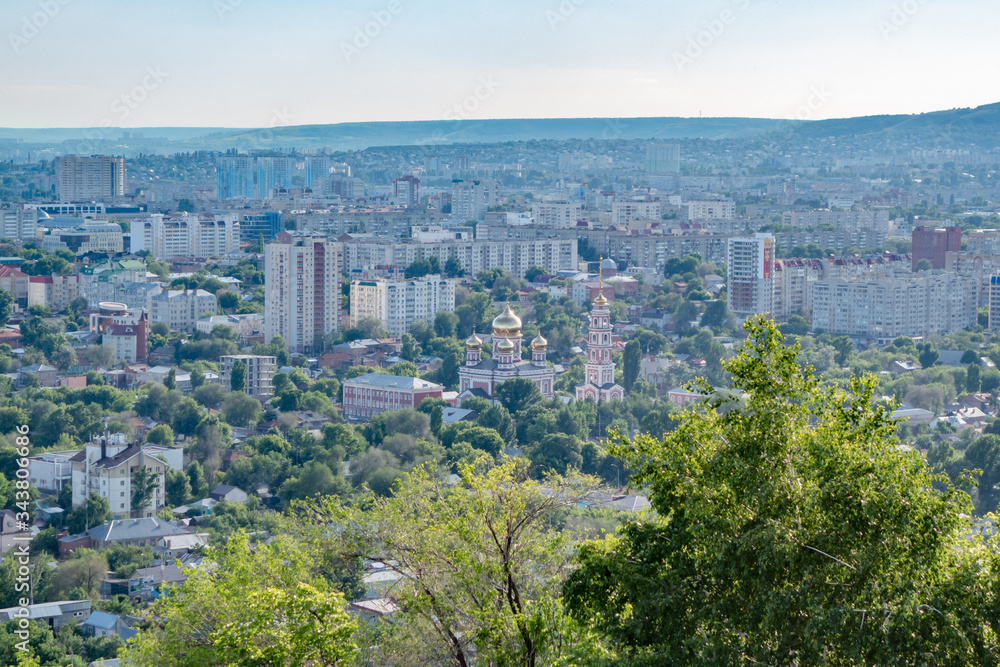 View of Saratov, Russia from Sokolovaya Mountain (southwesterly direction)