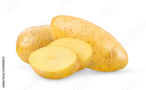  potato on white background