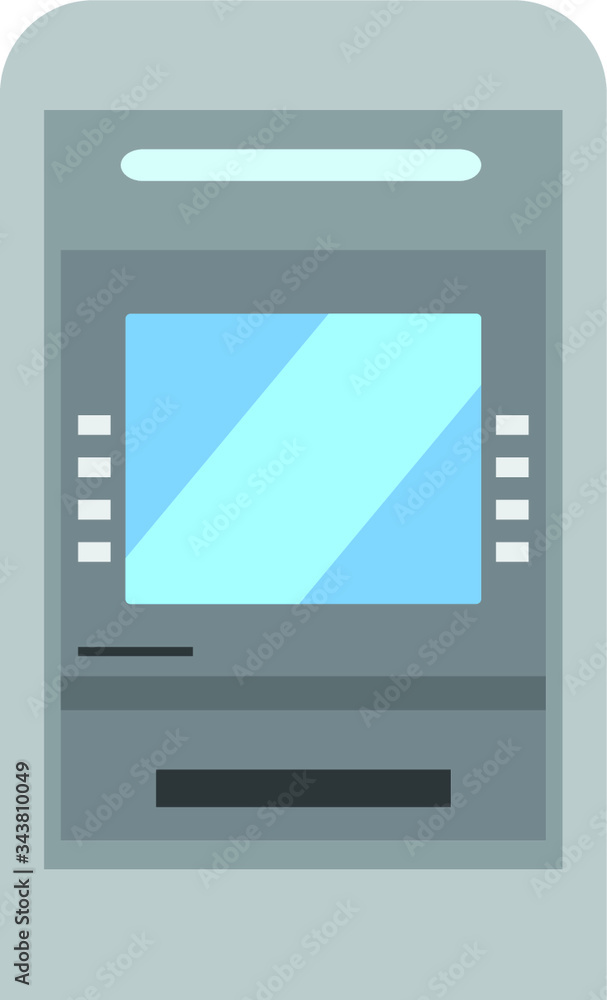 ATM machine bank finance business vector icon ATM machine bank finance business vector icon