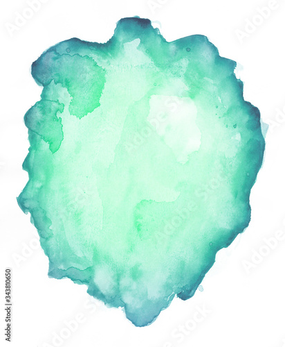 Abstract Turquoise Watercolor Background For Summer 