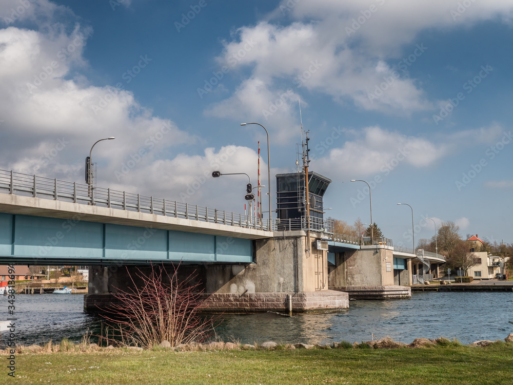 Obraz premium The old highway and footpath bridge in Egernsund, Denmark
