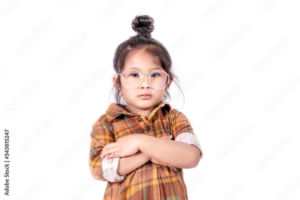 portrait of asian little girl over white background portrait of asian little girl over white background