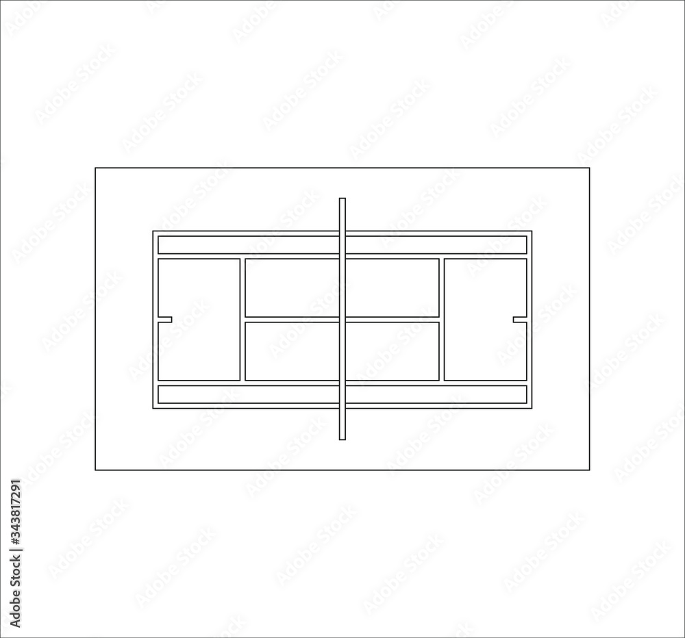 tennis court. Vector illustration for web and mobile design.