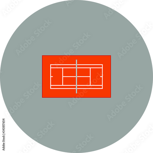 tennis court. Vector illustration for web and mobile design.