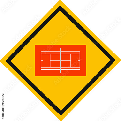 tennis court. Vector illustration for web and mobile design.