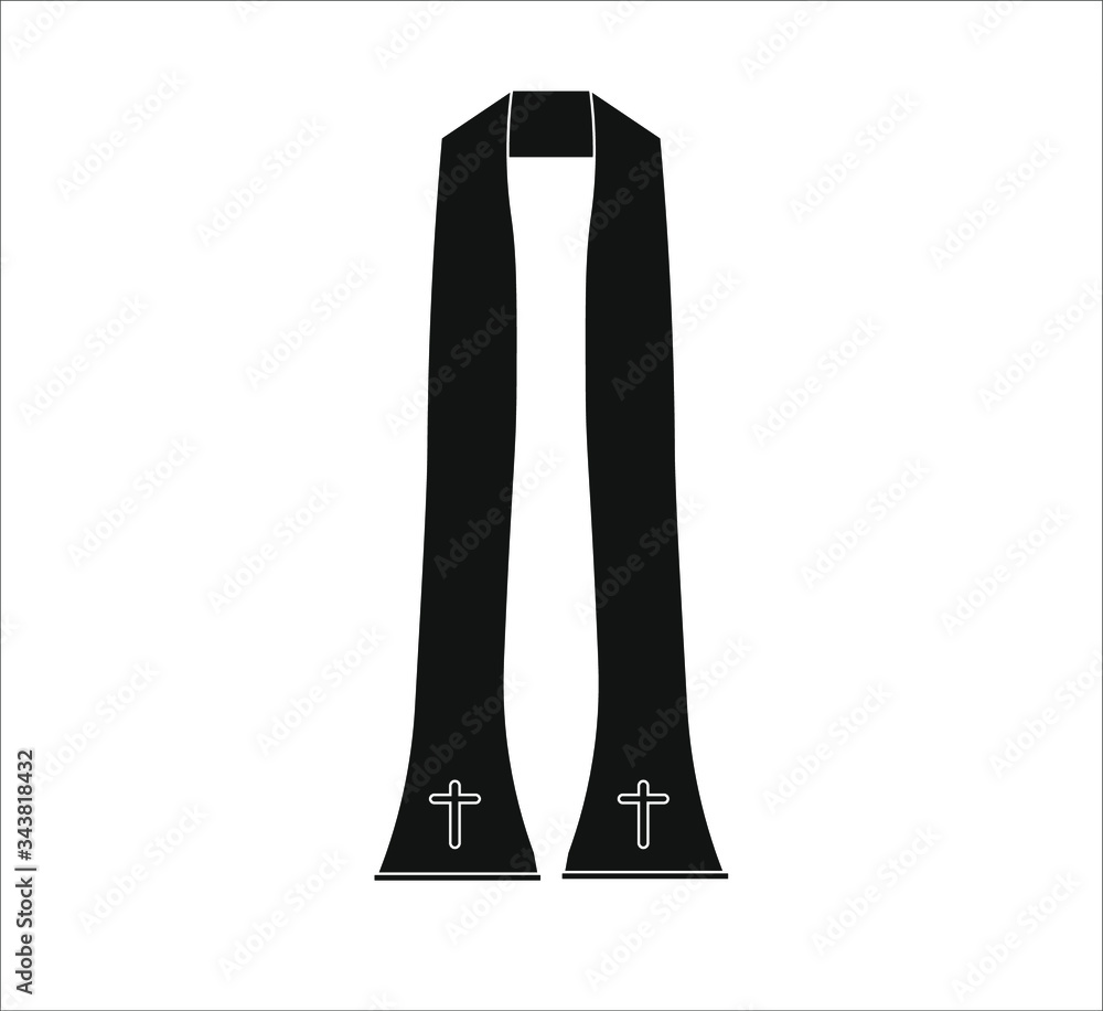 stole of priest of catholic church. Vector illustration for web and ...