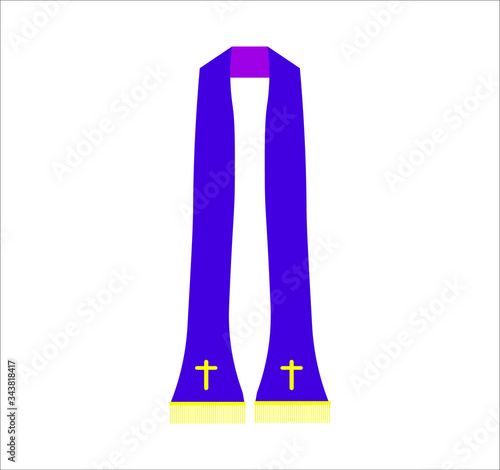 stole of priest of catholic church. Vector illustration for web and mobile design.