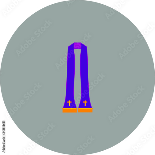stole of priest of catholic church. Vector illustration for web and mobile design.