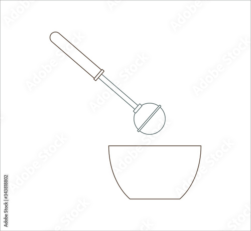 holy water hyssop of catholic church. Vector illustration for web and mobile design.