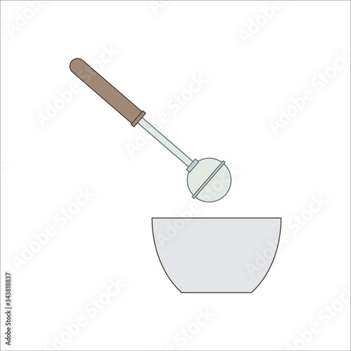 holy water hyssop of catholic church. Vector illustration for web and mobile design.