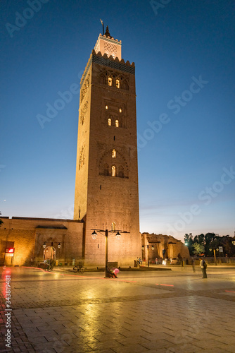 Koutubia mosque in Marakech. One of most popular landmarks of Morocco