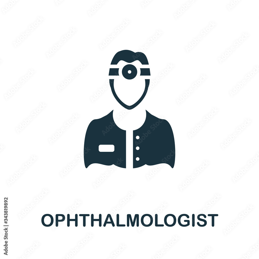 Ophthalmologist icon. Simple illustration from ophthalmology collection. Creative Ophthalmologist icon for web design, templates, infographics Ophthalmologist icon. Simple illustration from ophthalmology collection. Creative Ophthalmologist icon for web design, templates, infographics