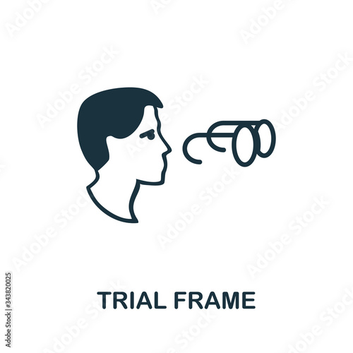 Trial Frame icon. Simple illustration from ophthalmology collection. Creative Trial Frame icon for web design, templates, infographics and more