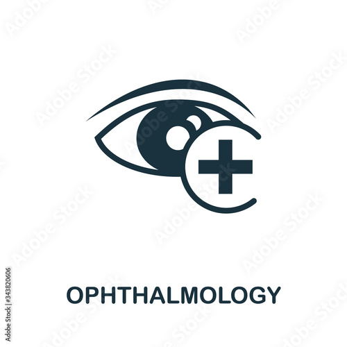 Ophthalmology icon. Simple line element Ophthalmology symbol for templates, web design and infographics