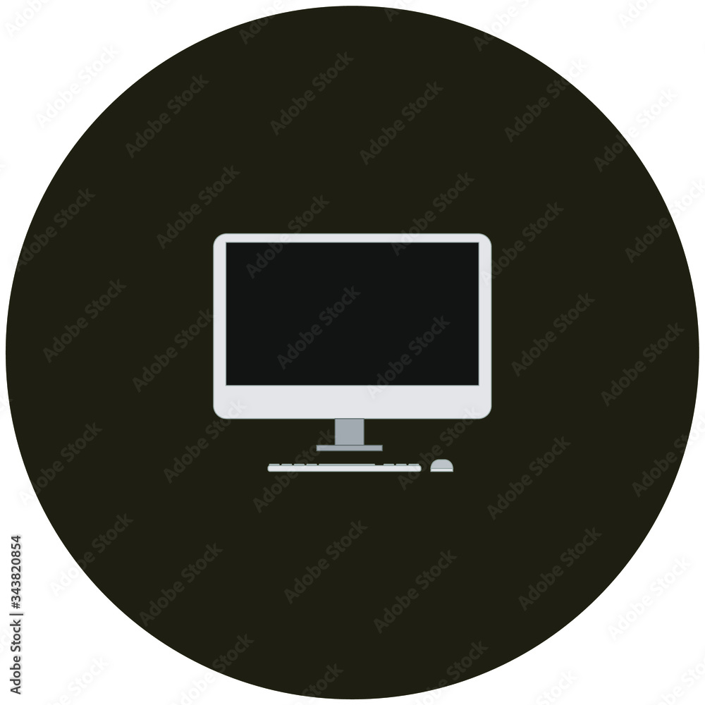 desktop computer. Vector illustration for web and mobile design. desktop computer. Vector illustration for web and mobile design.