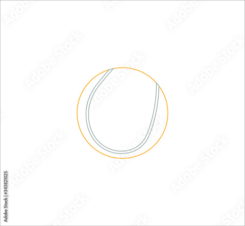 tennis ball. Vector illustration for web and mobile design.