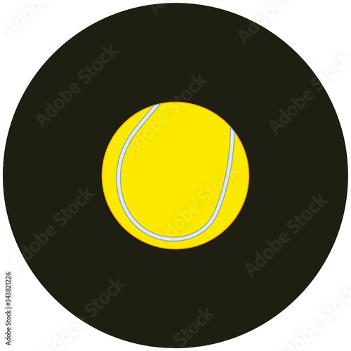 tennis ball. Vector illustration for web and mobile design.