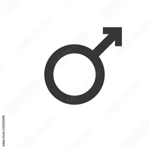Sex icon Male. Vector illustration isolated on white background.