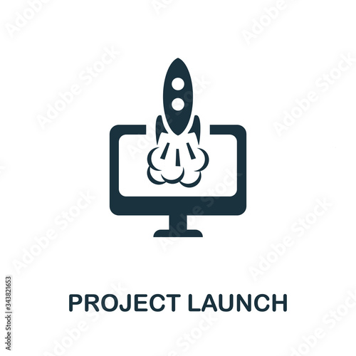 Project Launch icon. Simple illustration from startup collection. Creative Project Launch icon for web design, templates, infographics and more