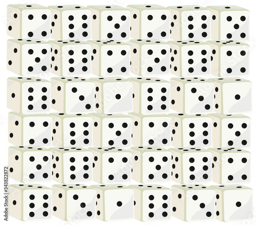 dice game icon gambling poker casino win isolated on white background