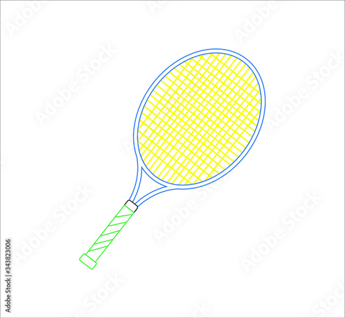 tennis racket. Vector illustration for web and mobile design.