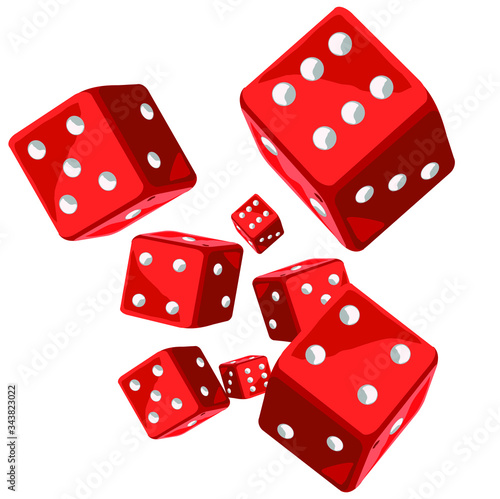 dice game icon gambling poker casino win isolated on white background