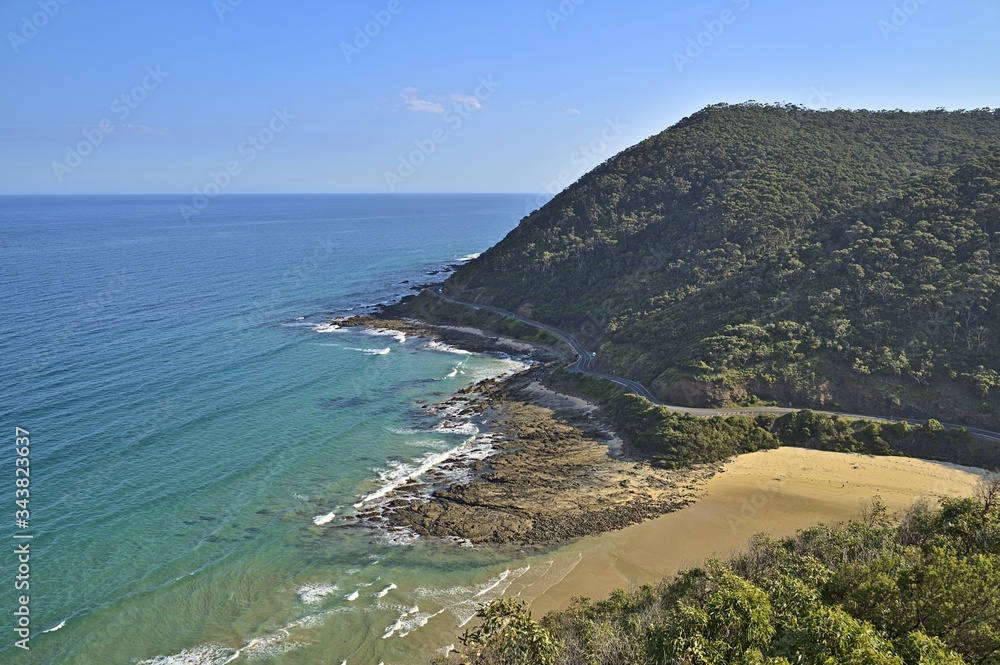 Coast along the Great Ocean Road in Australia
