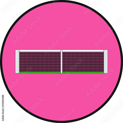 tennis court net. Vector illustration for web and mobile design.