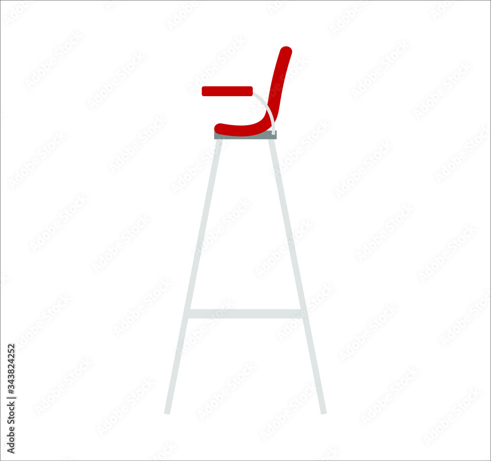 tennis referee chair. Vector illustration for web and mobile design.