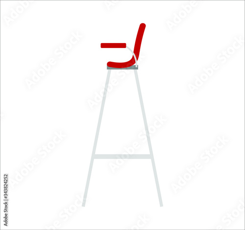 Obraz na płótnie tennis referee chair. Vector illustration for web and mobile design. w salonie
