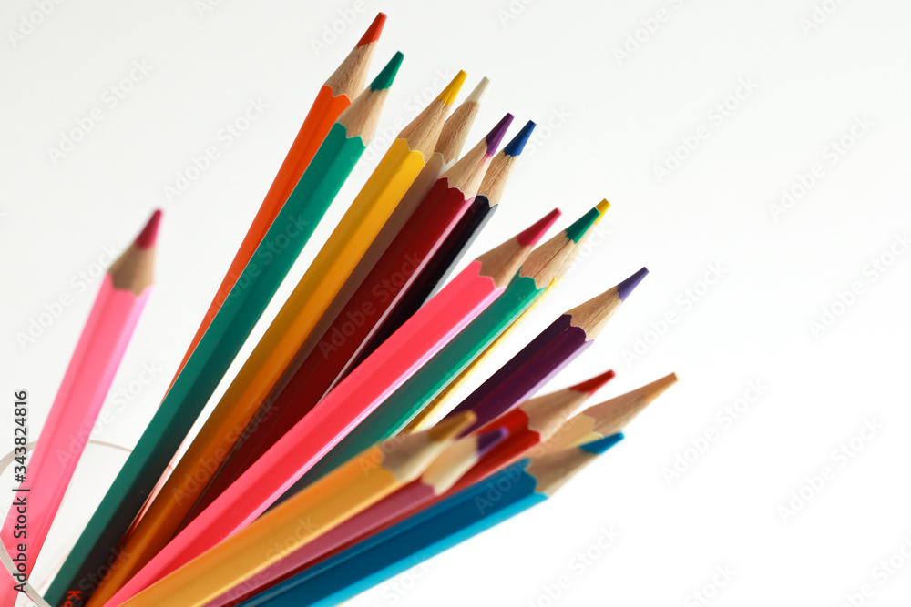 Color pencils isolated on white background. Color pencils isolated on white background.