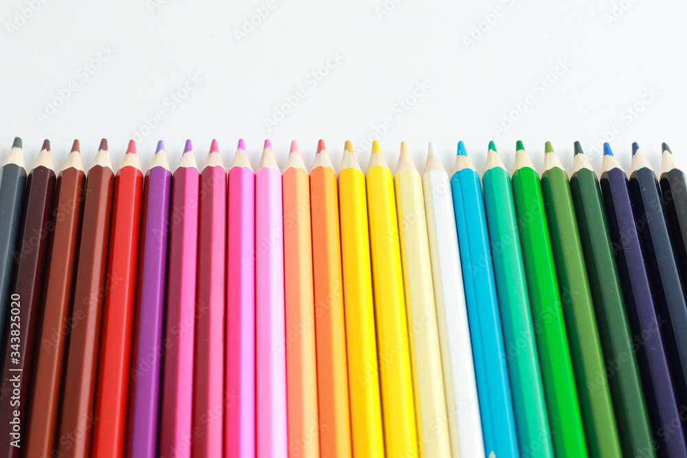 Color pencils isolated on white background. Color pencils isolated on white background.
