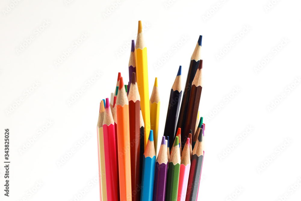 Color pencils isolated on white background. Color pencils isolated on white background.