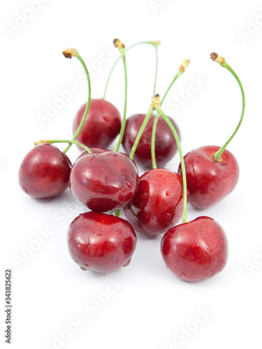 cherry on top of a white background.