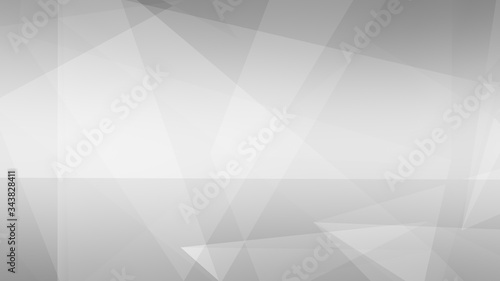 Abstract white and gray polygon triangle pattern background. 3d render illustration