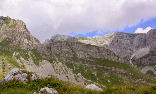 Durmitor Ring road landscape panorama, Montenegro