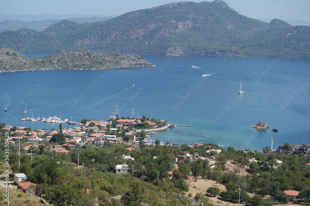 view of the bay of selimiye marmaris