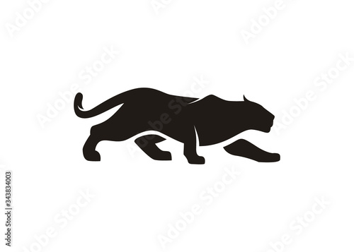 Jaguar Puma Cheetah Panther silhouette logo design inspiration